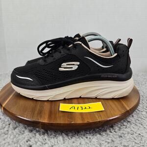 Skechers Womens 9 D'Lux Walker Infinite Motion Black Casual Daily Walking Shoe